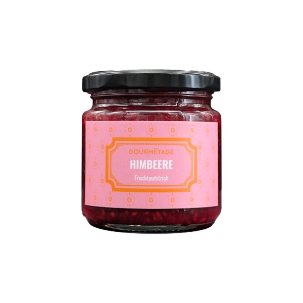 Fruchtaufstrich Himbeere 235 g von GOURMÉTAGE im Glas – mit 68 % Himbeeren, ohne künstliche Aromen und Konservierungsstoffe, mit Apfelpektin
