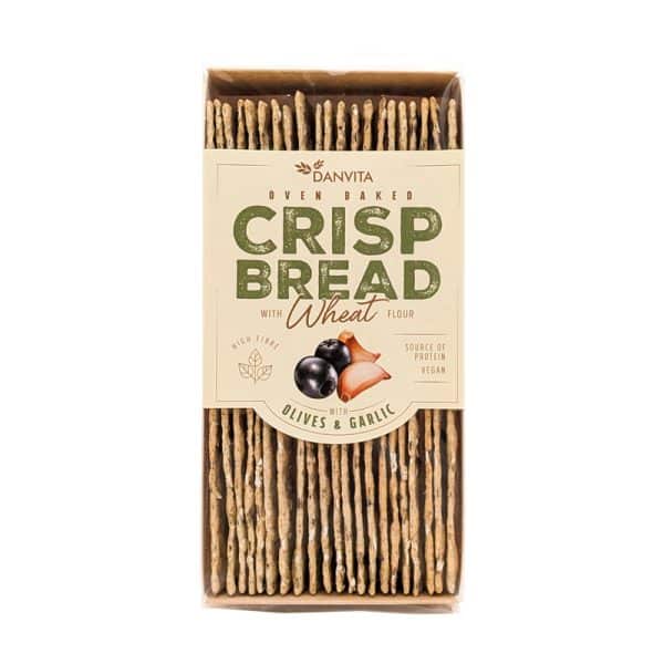 Danvita Crisp Bread Olives & Garlic