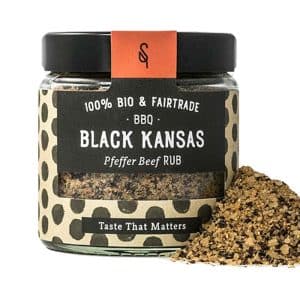Bio-Grillgewürz BBQ Black Kansas von SoulSpice im Glas
