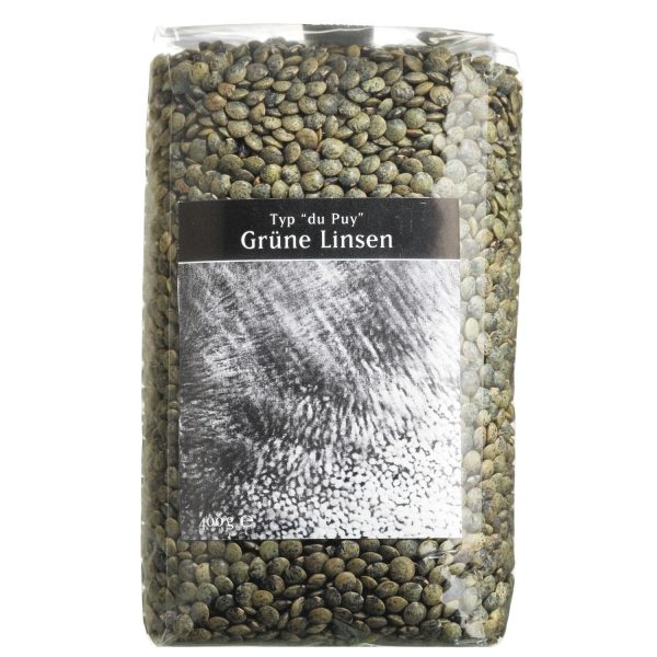Eine Packung Grüne Minilinsen der Marke Viani.