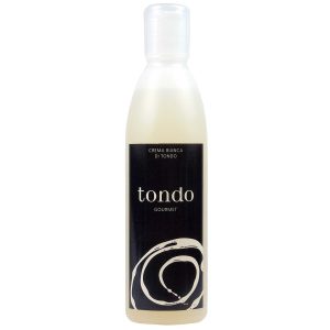 Eine Flasche Crema di Balsamico Bianco di Modena der Marke Tondo.