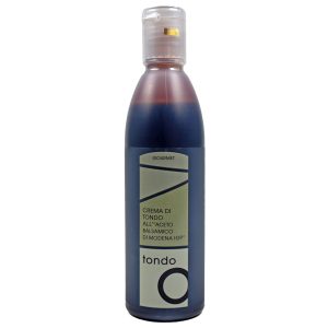 Eine Flasche Crema di Aceto Balsamico di Modena der Marke Tondo.