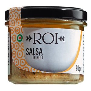 Ein Glas Olio Roi Salsa di Noci (Nusssauce).