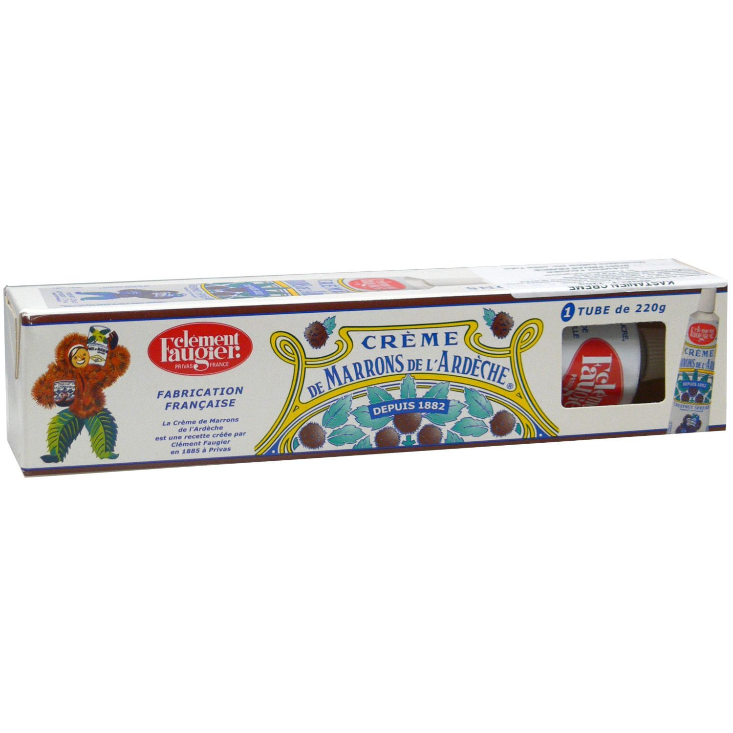 Eine Tube Clément Faugier Maronencreme ("Crème de Marrons de l'Ardèche").