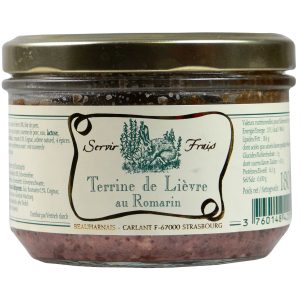 Eine Terrine mit Hasenfleisch und Rosmarin, hergestellt von Servir Frais Beauharnais.