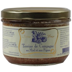 Eine Terrine mit Honig und Feigen, hergestellt von Servir Frais Beauharnais.