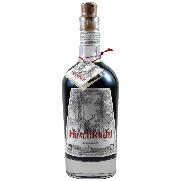 Eine Flasche des Hirschrudel Kräuterlikörs 0,7l