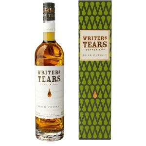 Eine Flasche Writer's Tears 0,7l - mit gold-rotem Etikett.