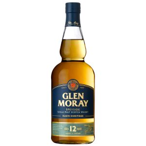 Eine Flasche Glen Moray 12 Jahre, 0,7 l, mit einem blauen Etikett