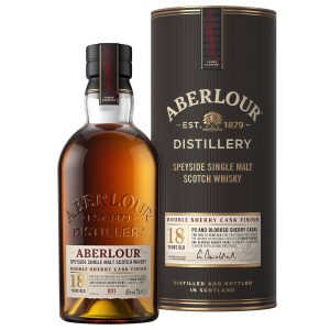 Flasche Aberlour 18 Jahre, 0,7 l – schwere, durchsichtige Flasche