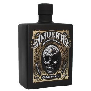 Flasche Amuerte Coca Leaf Gin, 0,7 l – schwarze Flasche