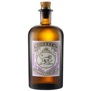Flasche Monkey 47 Schwarzwald Dry Gin, 0,5 l – klarer Gin mit lila Etikett