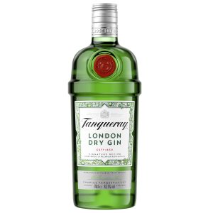Flasche Tanqueray London Dry Gin, 0,7 l – klarer Gin mit grünem Flaschenboden