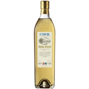 Flasche Vieille Kirsch Barrique, 0,7 l – klarer Kirschbrand mit Etikett in Vintage-Optik