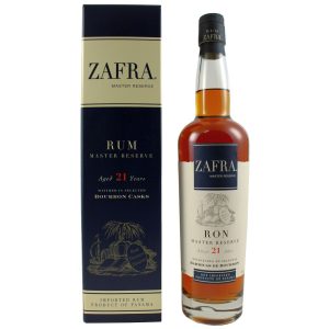 Flasche Zafra Rum 21 Jahre Master Reserve, 0,7 l – dunkler Rum in einer edlen Flasche