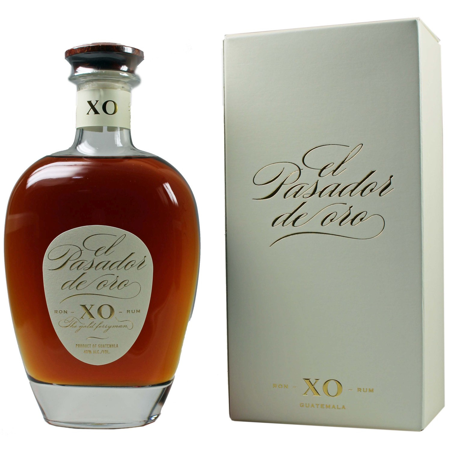Flasche El Pasador de Oro XO, 0,7 l – goldfarbener Rum in einer edlen Flasche