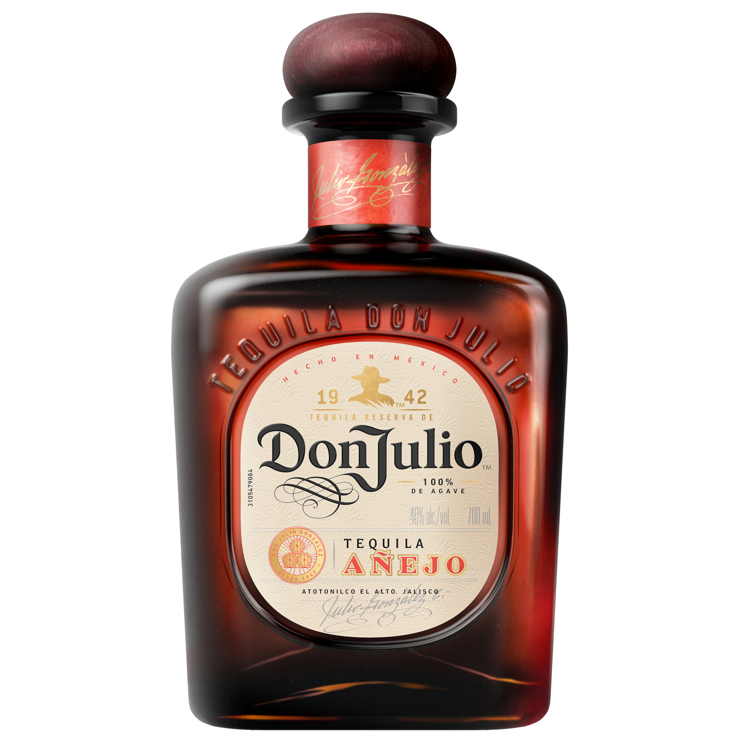 Flasche Don Julio Tequila Añejo, 0,7 l – goldbrauner Tequila mit elegantem Etikett