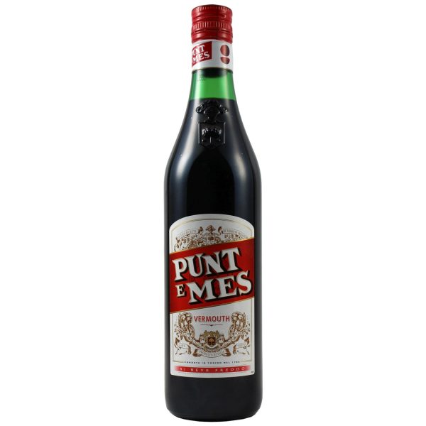 Flasche Punt e Mes Carpano, 0,75 l – tiefroter, italienischer Wermut mit einem historischen Etikett