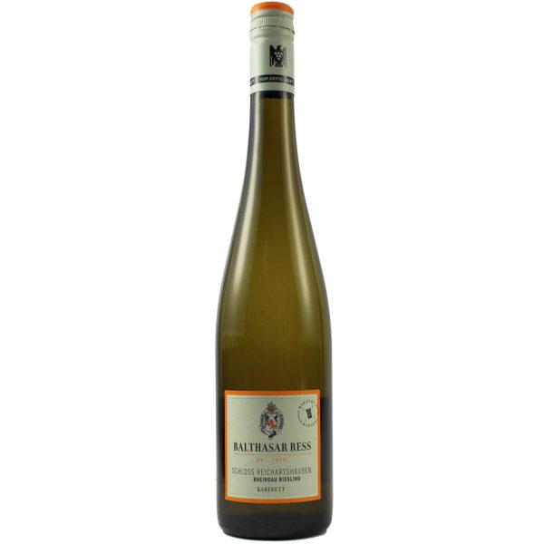 Flasche Riesling Kabinett fruchtsüß Hattenheimer Schützenhaus vom Weingut Balthasar Ress, Rheingau, Deutschland, 0,75 l