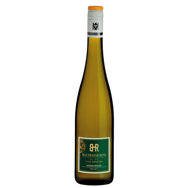 Flasche Riesling trocken VDP Erste Lage Hattenheimer Engelmannsberg vom Weingut Balthasar Ress, Rheingau, Deutschland, 0,75 l