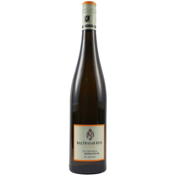 Flasche Rheingau Riesling trocken GG Hattenheim Nussbrunnen vom Weingut Balthasar Ress, Rheingau, Deutschland, 0,75 l