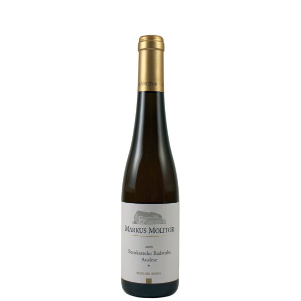 Flasche 2005er Riesling Auslese edelsüß Bernkasteler Badstube vom Weingut Markus Molitor, Mosel, Deutschland, 0,375 l