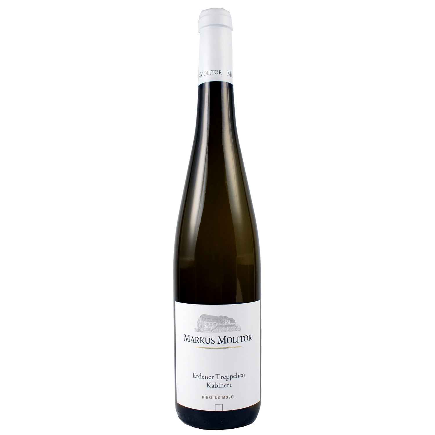 Flasche Riesling Kabinett trocken Erdener Treppchen vom Weingut Markus Molitor, Mosel, Deutschland, 0,75 l