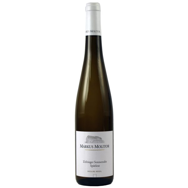Flasche Riesling Spätlese trocken Zeltinger Sonnenuhr vom Weingut Markus Molitor, Mosel, Deutschland, 0,75 l