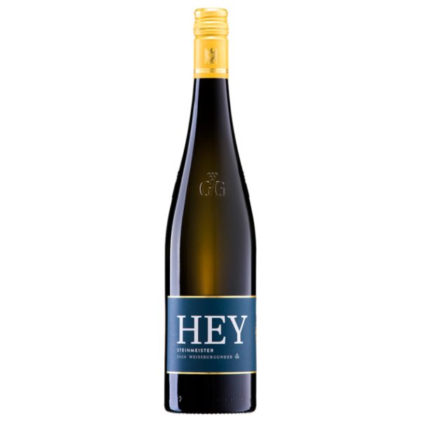 Flasche Weißburgunder GG trocken Steinmeister vom Weingut Hey, Saale-Unstrut, Deutschland, 0,75 l