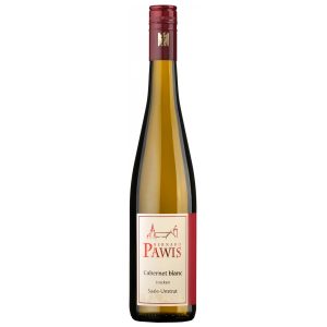 Flasche Cabernet Blanc Gutswein trocken vom Weingut Bernard Pawis, Saale-Unstrut, Deutschland, 0,75 l