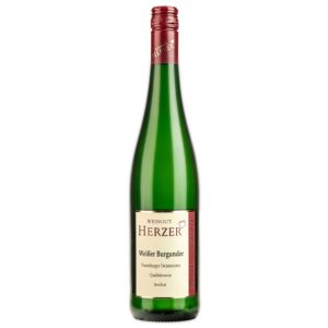 Flasche Weißburgunder trocken - Naumburger Steinmeister vom Weingut Herzer, Saale-Unstrut, Deutschland, 0,75 l