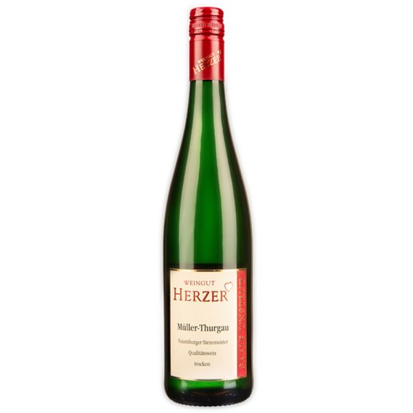 Flasche Müller-Thurgau trocken - Naumburger Steinmeister vom Weingut Herzer, Saale-Unstrut, Deutschland, 0,75 l