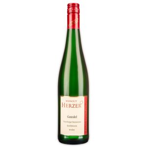 Flasche Gutedel trocken - Naumburger Steinmeister vom Weingut Herzer, Saale-Unstrut, Deutschland, 0,75 l