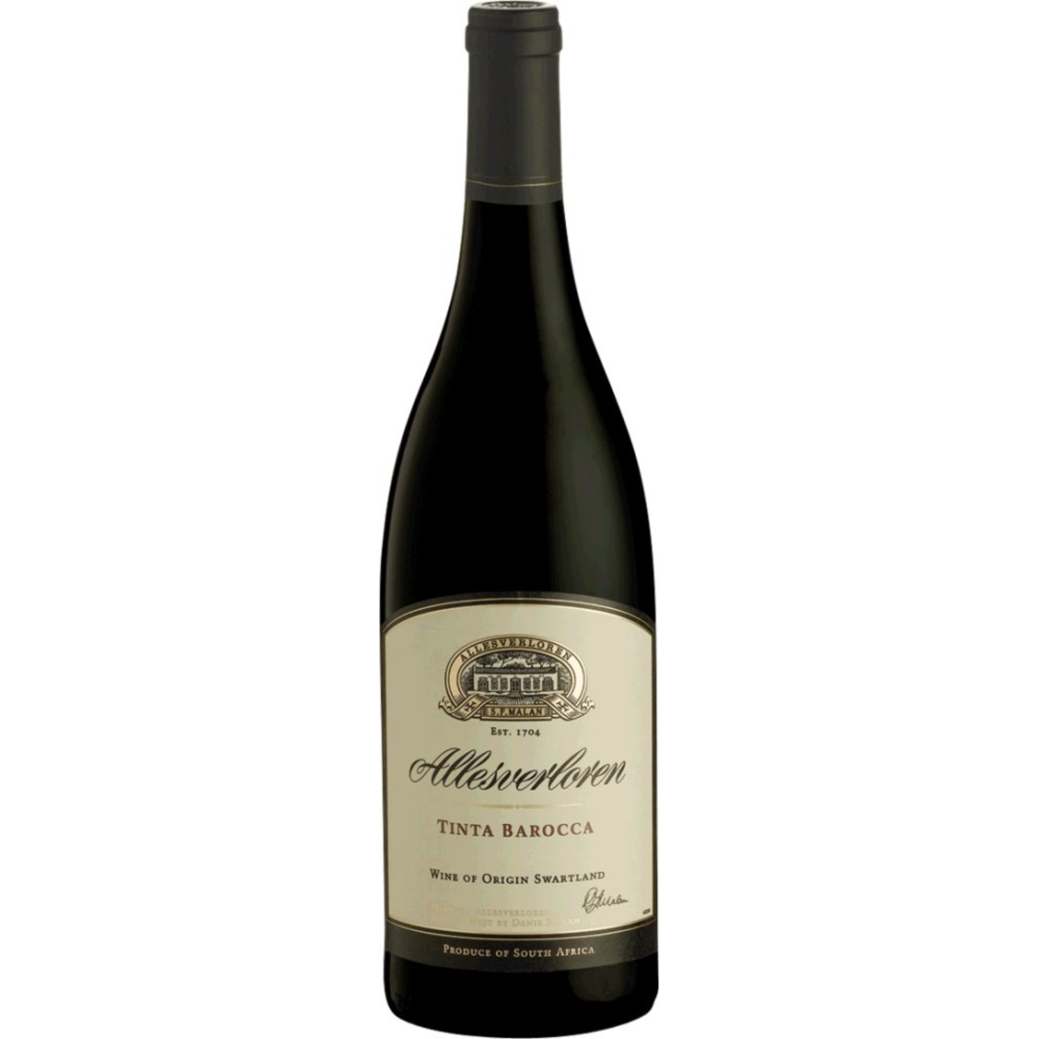 Flasche Allesverloren Tinta Barocca Rotwein aus Swartland, Südafrika