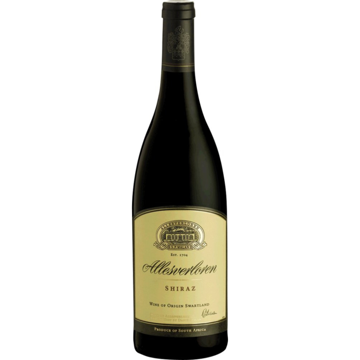 Flasche Allesverloren Shiraz aus Südafrika