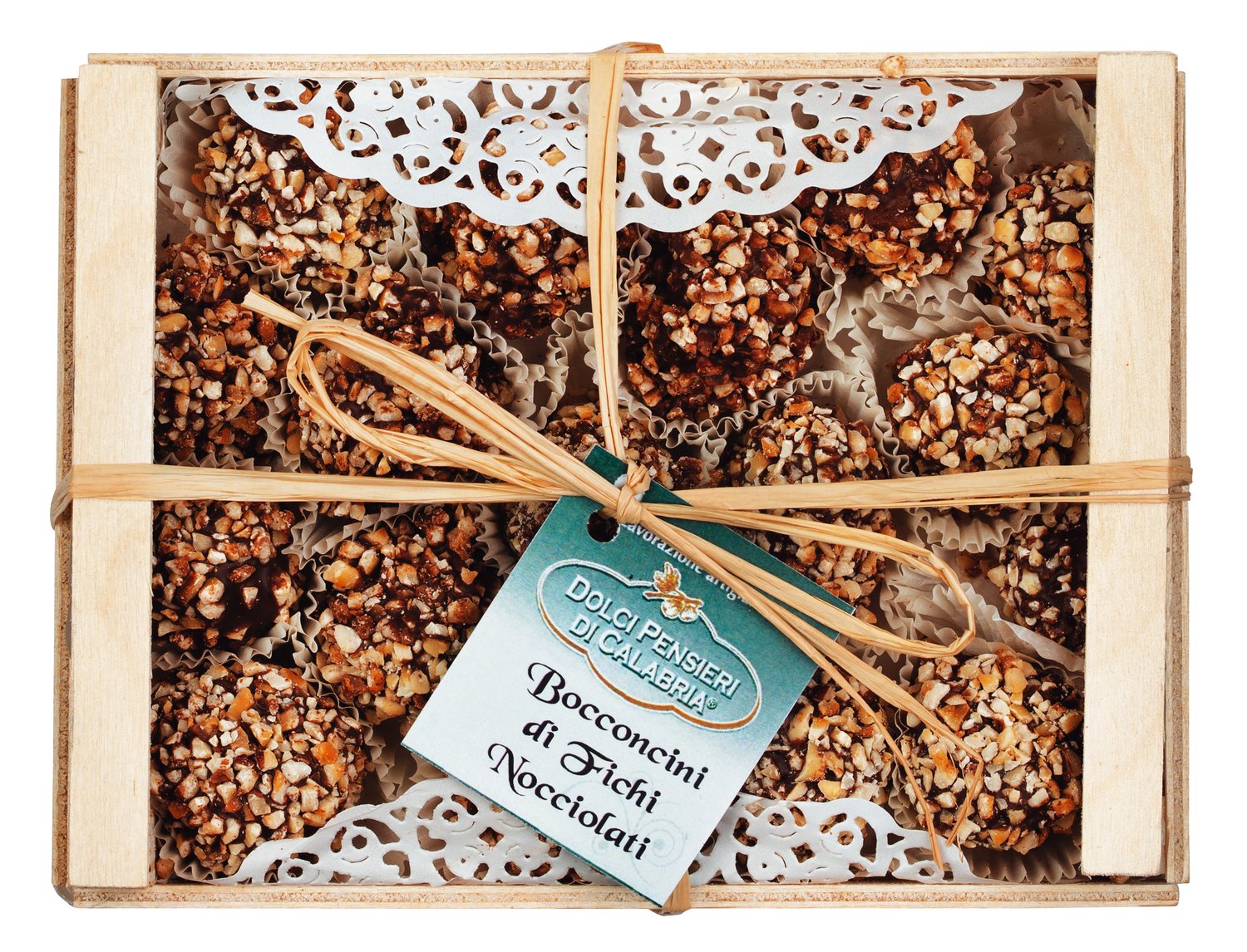Bocconcini neri di Fichi nocciolati – Feigen mit Haselnusssplittern – Dolci Pensieri, Kalabrien 250g