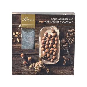 Bio Vollmilchschokolade Confiserie Berger 100 g – Schokolierte Haselnüsse mit 37% Kakao, knackig und nussig.