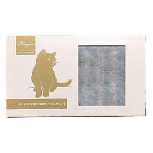 Bio Vollmilchschokolade Confiserie Berger 110 g – Katzenzungen in Bio-Qualität, 37% Kakao, geschmeidig und vollmundig.