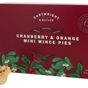 Flasche ist hier nicht zutreffend – besser: Packung Cartwright & Butler Cranberry & Orange Mini Mince Pies