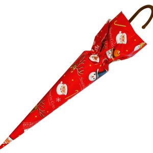 Schokoladenschirme mit Weihnachtsmotiv – Kleine Schirme aus Schokolade 35g – Simón Coll, Spanien