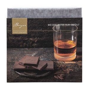 Bio Edelbitterschokolade Confiserie Berger 100 g – Gefüllte Tafel mit Rum-Ganache, 70% Kakao