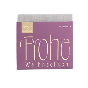 Confiserie Berger Bio Vollmilchschokolade 70g „Frohe Weihnachten“ – Zarte Festtagstafel (37% Kakao) aus Österreich