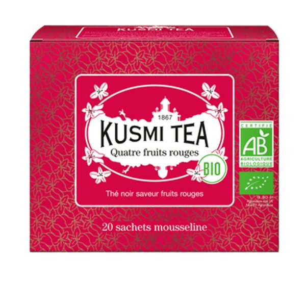 Quatre Fruits Rouges - Schwarzer Tee 4 Rote Früchte, Bio 40g - Kusmi ...