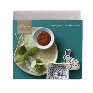 Apfelminze, gefüllt, Bio - Edelbitterschokolade 100g - Confiserie Berger