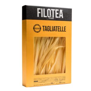 Packung Tagliatelle von Filotea aus Italien – klassische, flache Bandnudeln aus Hartweizen, 500 g.