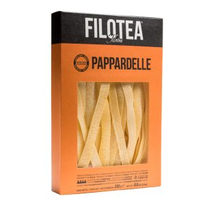 Packung Pappardelle von Filotea aus Italien – breite, flache Bandnudeln aus Hartweizen, 500 g.