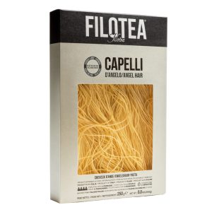 Packung Capelli d’Angelo von Filotea aus Italien – besonders feine, dünne italienische Pasta aus Hartweizen, 250 g.
