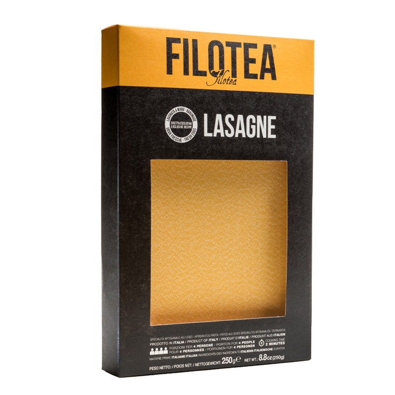 Packung Lasagneblätter von Filotea aus Italien – hochwertige italienische Pasta für klassische Lasagnegerichte, 250 g.