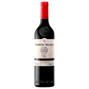 Flasche Rioja Tinto Crianza Monte Llano von Ramón Bilbao aus Spanien – spanischer Rotwein aus Rioja, 0,75 l.